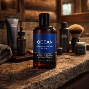 Bath & Body Works Ocean Beard & Face Wash - Deep Blue and Black
